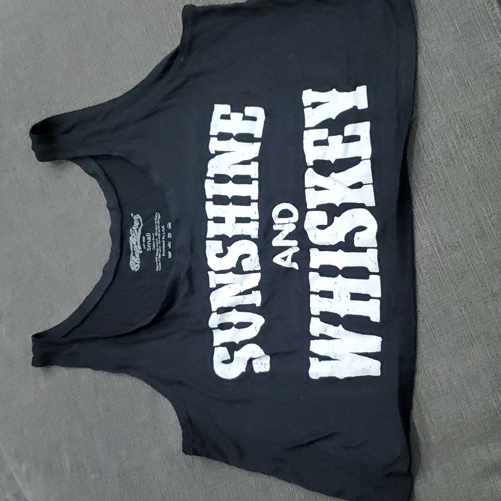 💥50% sale💥Sunshine and whiskey crop tabk s #b842